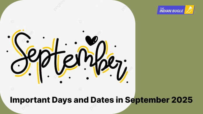 Important Days and Dates in September 2025