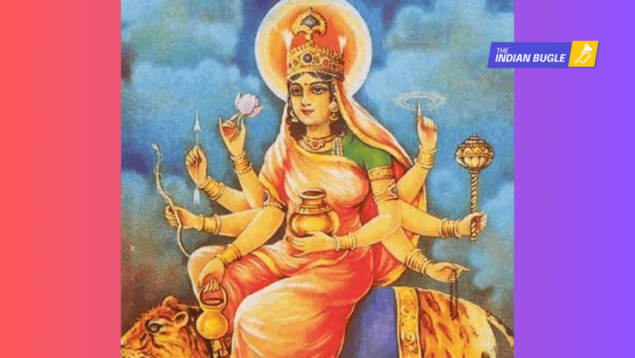 Maa Kushmanda is traditionally worshipped on the 4th day of Navratri.