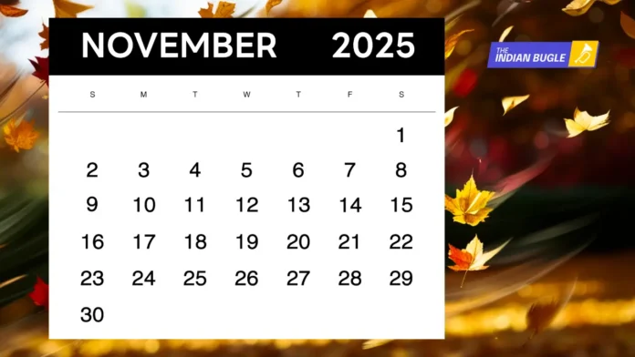 Explore all the important dates, Indian festivals, and global observances in November 2025.
