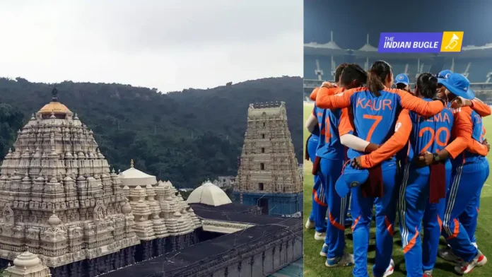 Copy of The Indian Bugle (6) Indian Women’s Cricket Team Visits Simhachalam Temple