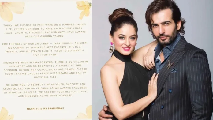 Mahi Vij and Jay Bhanushali confirm Divorce