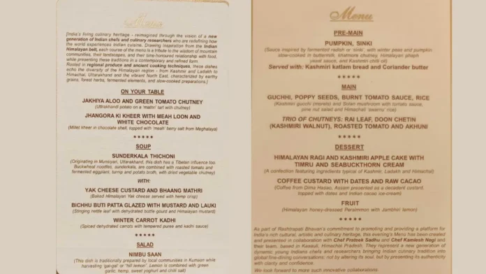 Republic Day 2026: Himalayan flavours take centre stage at Rashtrapati Bhavan banquet