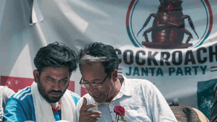 Cockroach Janta Party Protests in Delhi, Sonam Wangchuk Joins Demand for Accountability Over NEET Row